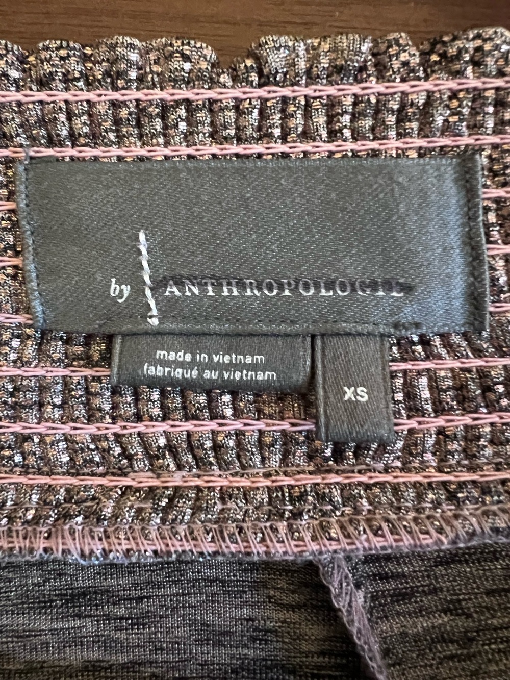 Anthropologie Metallic Joggers Melora Pink Rose Gold Elastic Waist Pants XS - Picture 10 of 13